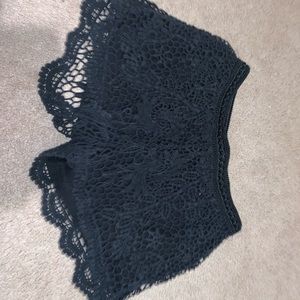 Black lace shorts